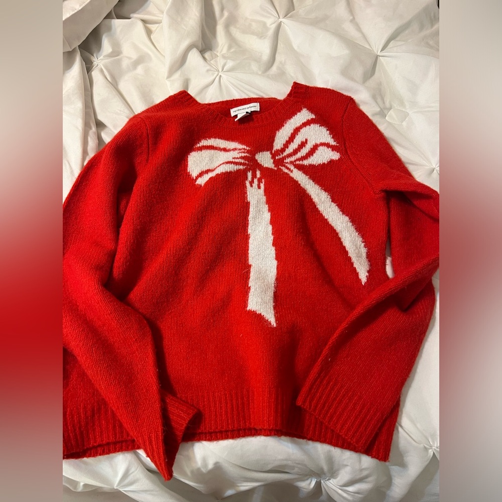 cupcakes and cashmere red bow sweater